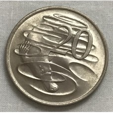 AUSTRALIA 1970 . TWENTY 20 CENTS COIN . PLATYPUS